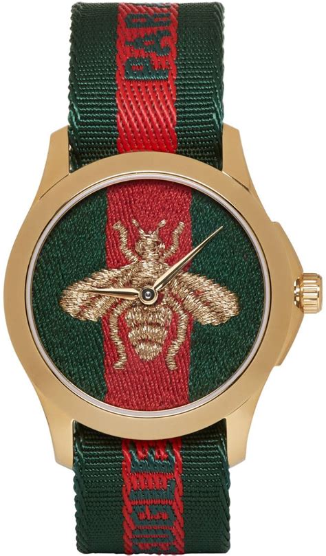 men gucci bee watch green|gucci bee watch women.